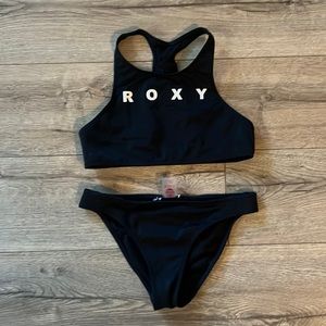 Black Youth Roxy Two-piece Swim set